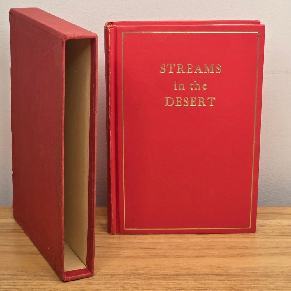 Streams In The Desert By Mrs. Chas E. Cowman Hardcover Book 1950 With Slipcase